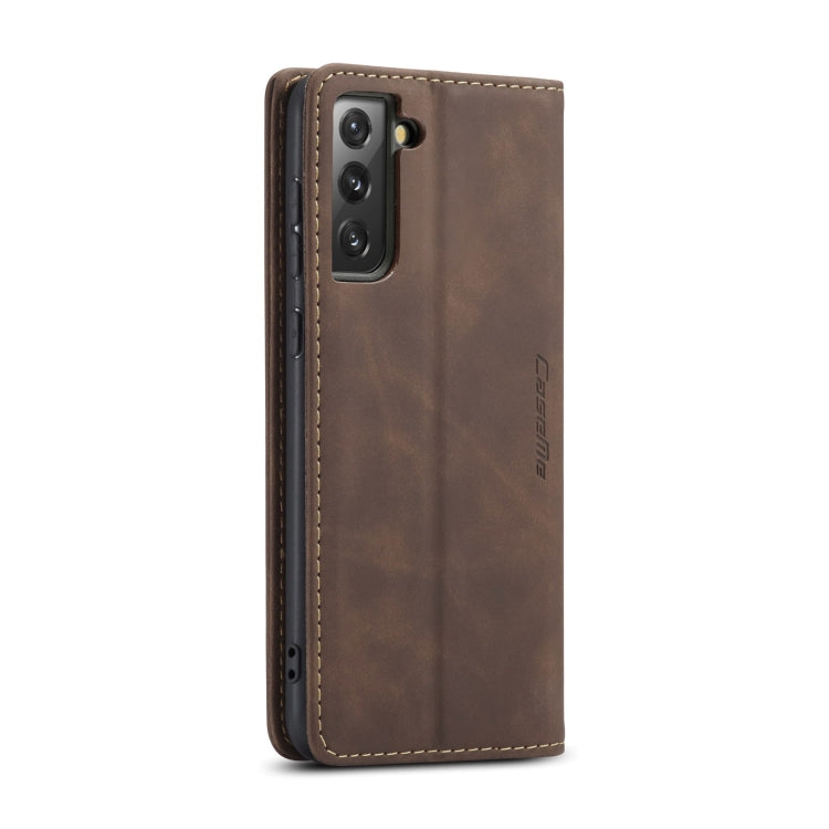 For Samsung Galaxy S21+ 5G CaseMe 013 Multifunctional Horizontal Flip Leather Case with Holder & Card Slot & Wallet(Coffee) - free shipping - PMC Jewellery - Order now!