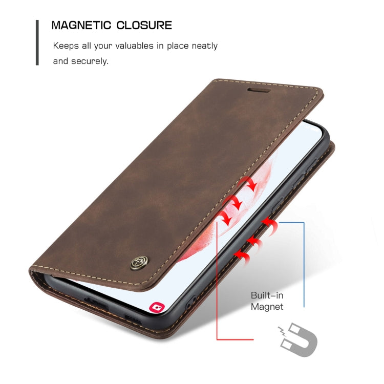 For Samsung Galaxy S21+ 5G CaseMe 013 Multifunctional Horizontal Flip Leather Case with Holder & Card Slot & Wallet(Coffee) - free shipping - PMC Jewellery - Order now!