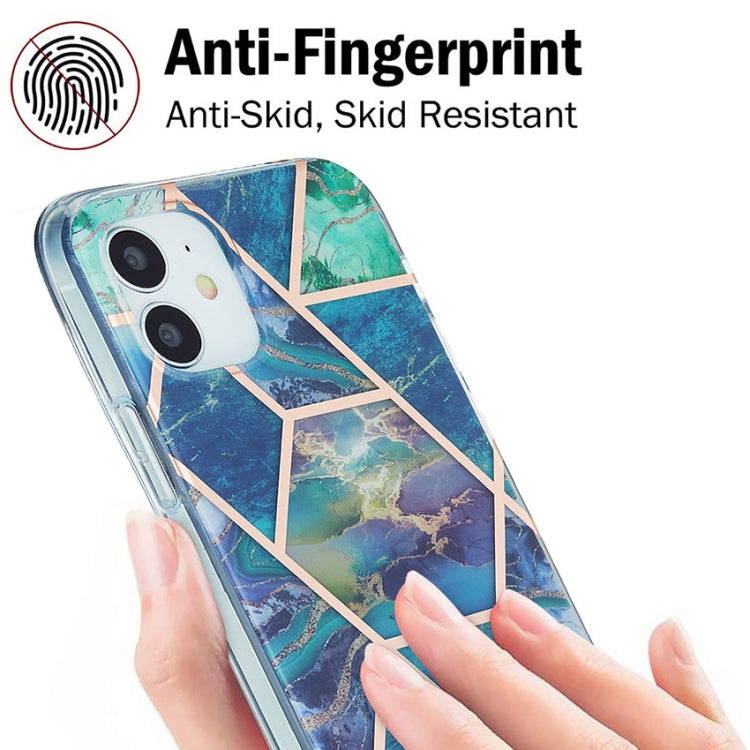 For iPhone 12 Pro Max 3D Electroplating Marble Pattern TPU Protective Case(Dark Green) - iPhone 12 Pro Max Cases by PMC TechLife | Online Shopping South Africa | PMC TechLife | Buy Now Pay Later Mobicred