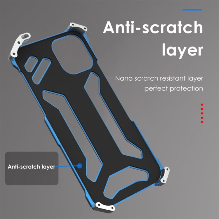 For iPhone 11 R-JUST Shockproof Dustproof Armor Metal Protective Case(Blue) - iPhone 11 Cases by R-JUST | Online Shopping South Africa | PMC TechLife | Buy Now Pay Later Mobicred