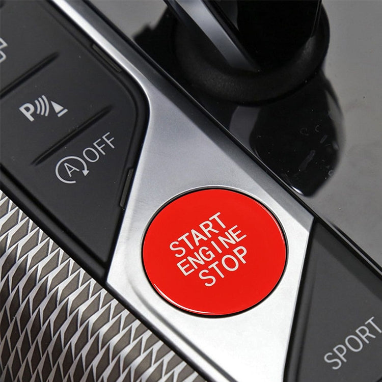 Car Carbon Fiber One-button Start Decorative Sticker for BMW 3 Series / G20 / G05 / G06 / G07 / G14 / G29 / F40 / F44(Red) - Car Interior Mouldings by PMC Jewellery | Online Shopping South Africa | PMC Jewellery | Buy Now Pay Later Mobicred