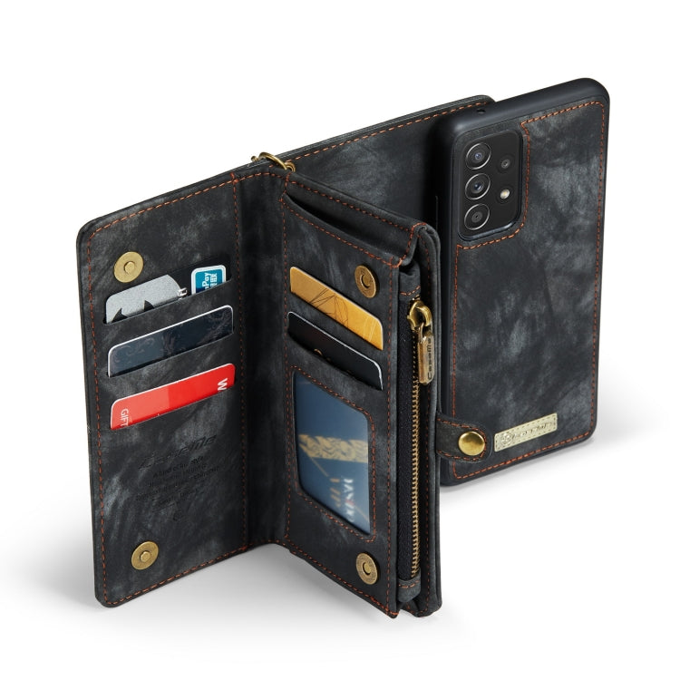 For Samsung Galaxy A52 5G / 4G CaseMe Detachable Multifunctional Horizontal Flip Leather Case, with Card Slot & Holder & Zipper Wallet & Photo Frame(Black) - free shipping - PMC Jewellery - Order now!
