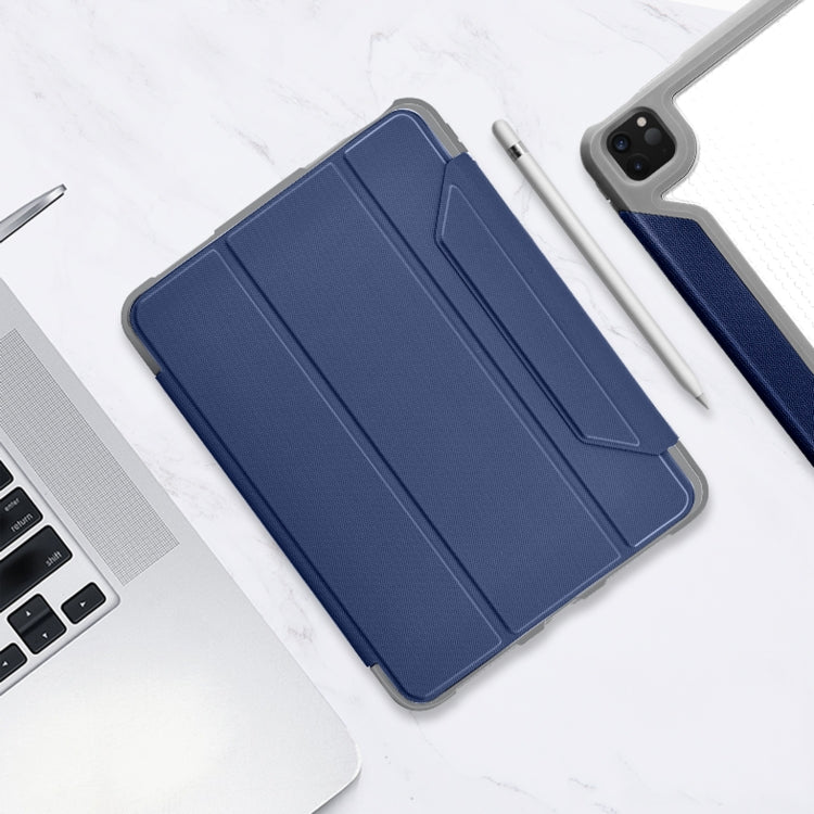 For iPad Pro 12.9 2022 / 2021 / 2020 Mutural Yagao Series PC Horizontal Flip Leather Tablet Case with Holder & Pen Slot(Blue) - free shipping - PMC TechLife - Order now!