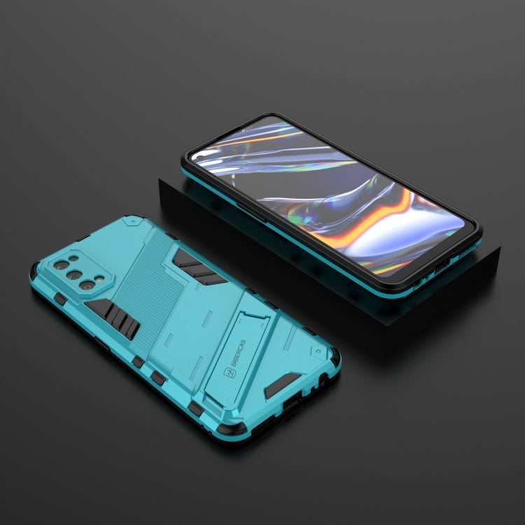 For OPPO Realme 7 Pro Punk Armor 2 in 1 PC + TPU Shockproof Case with Invisible Holder(Blue) - Realme Cases by PMC TechLife | Online Shopping South Africa | PMC TechLife | Buy Now Pay Later Mobicred