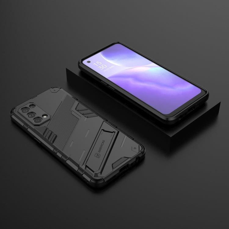 For OPPO Reno5 5G Punk Armor 2 in 1 PC + TPU Shockproof Case with Invisible Holder(Black) - OPPO Cases by PMC TechLife | Online Shopping South Africa | PMC TechLife | Buy Now Pay Later Mobicred
