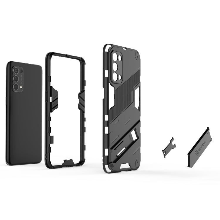 For OPPO Reno5 5G Punk Armor 2 in 1 PC + TPU Shockproof Case with Invisible Holder(Black) - OPPO Cases by PMC TechLife | Online Shopping South Africa | PMC TechLife | Buy Now Pay Later Mobicred