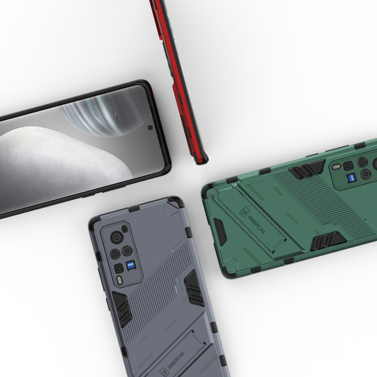 Punk Armor 2 in 1 PC + TPU Shockproof Case with Invisible Holder For vivo X60 Pro(Rose Red) - vivo Cases by PMC TechLife | Online Shopping South Africa | PMC TechLife