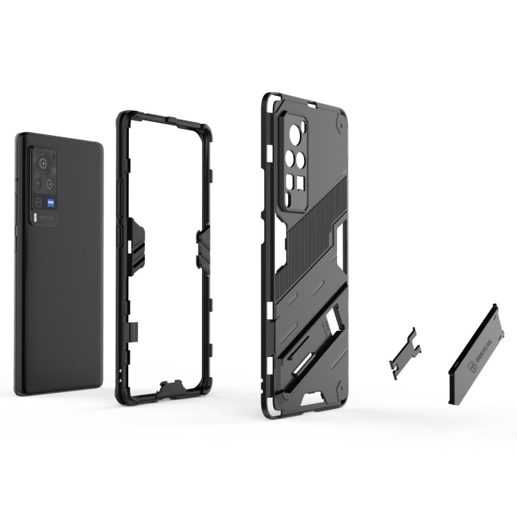 Punk Armor 2 in 1 PC + TPU Shockproof Case with Invisible Holder For vivo X60 Pro(Rose Red) - vivo Cases by PMC TechLife | Online Shopping South Africa | PMC TechLife