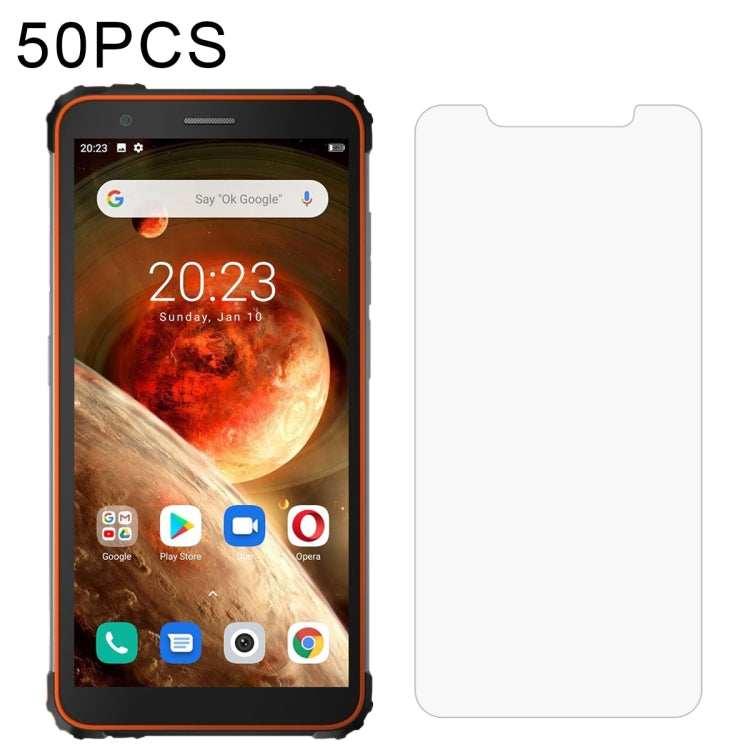 For Blackview BV6600 50 PCS 0.26mm 9H Surface Hardness 2.5D Explosion-proof Tempered Glass Non-full Screen Film - Others by PMC TechLife | Online Shopping South Africa | PMC TechLife
