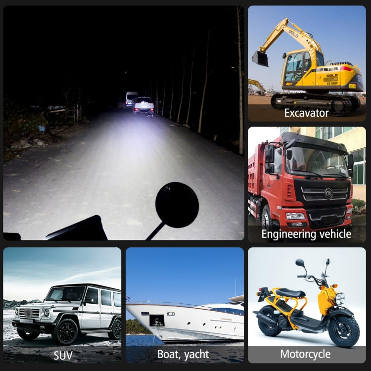 2 PCS WUPP CS-1243A1 Car 4 inch Square 20LEDs Highlight Work Light Modified Spotlight - free shipping - PMC TechLife - Order now!