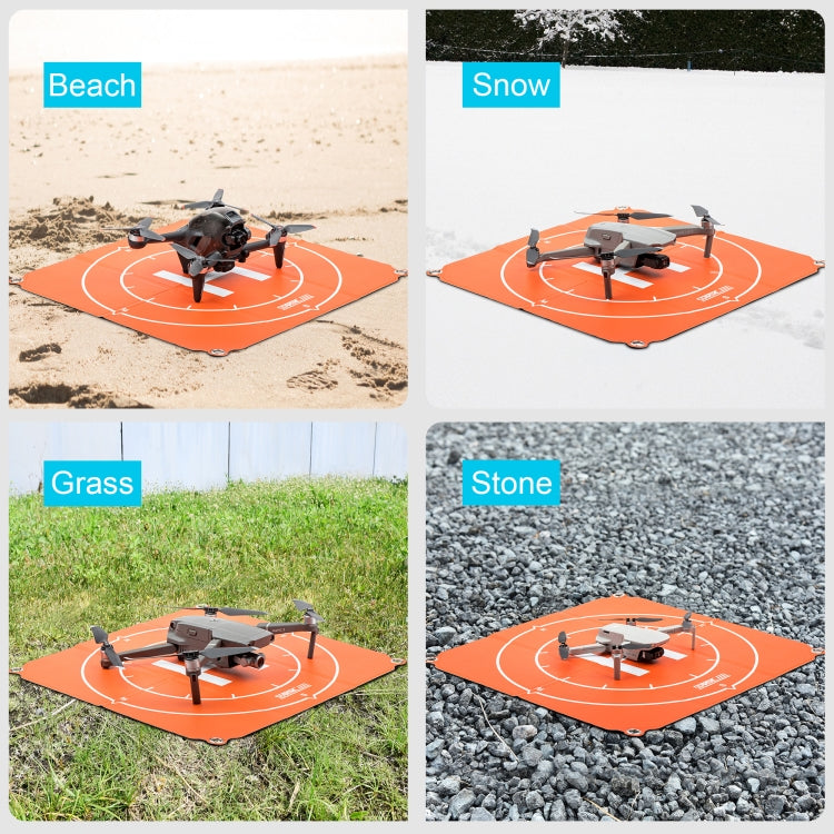 STARTRC 1109143 50cm Portable Drone Universal Foldable Square Parking Apron Landing Pad for DJI FPV / mini 2 / Mavic Air 2 / Air 2S(Orange+Blue) - free shipping - PMC TechLife - Order now!