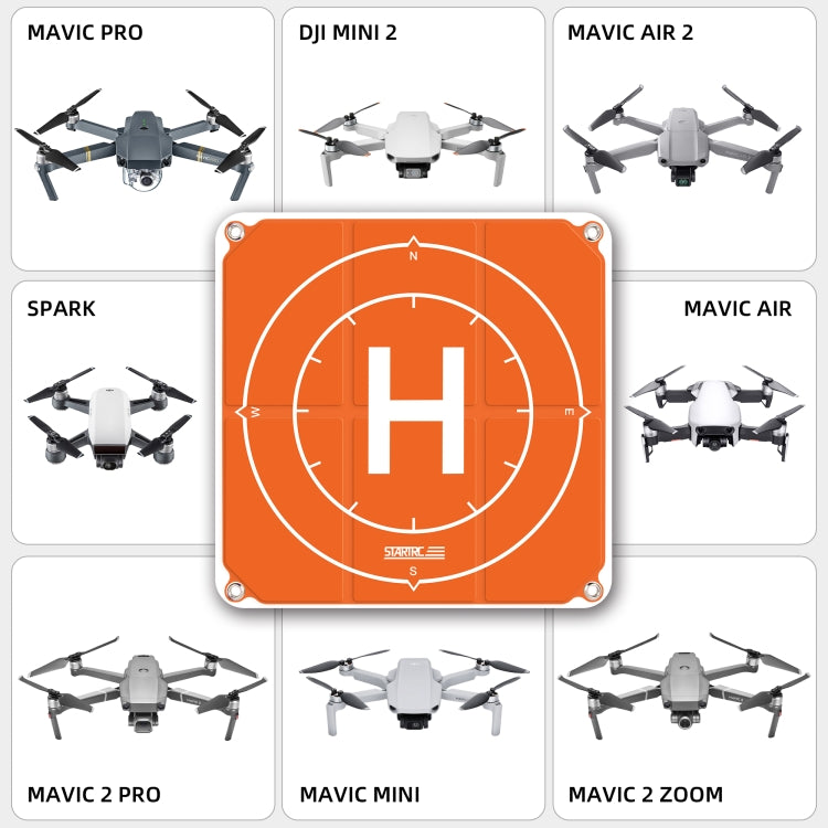 STARTRC 1109143 50cm Portable Drone Universal Foldable Square Parking Apron Landing Pad for DJI FPV / mini 2 / Mavic Air 2 / Air 2S(Orange+Blue) - free shipping - PMC TechLife - Order now!