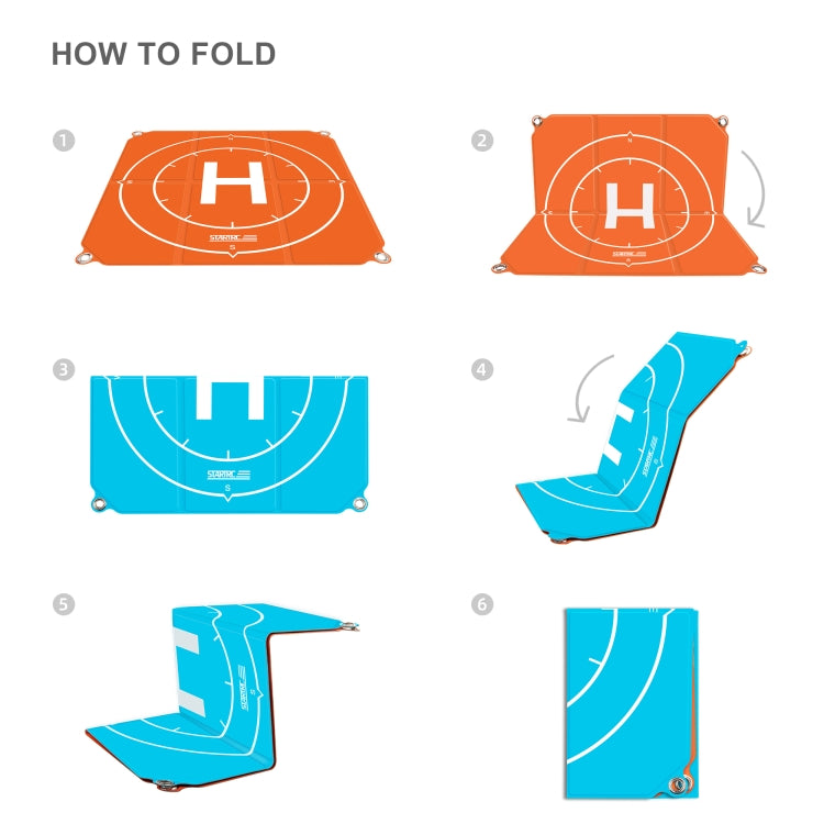 STARTRC 1109143 50cm Portable Drone Universal Foldable Square Parking Apron Landing Pad for DJI FPV / mini 2 / Mavic Air 2 / Air 2S(Orange+Blue) - free shipping - PMC TechLife - Order now!