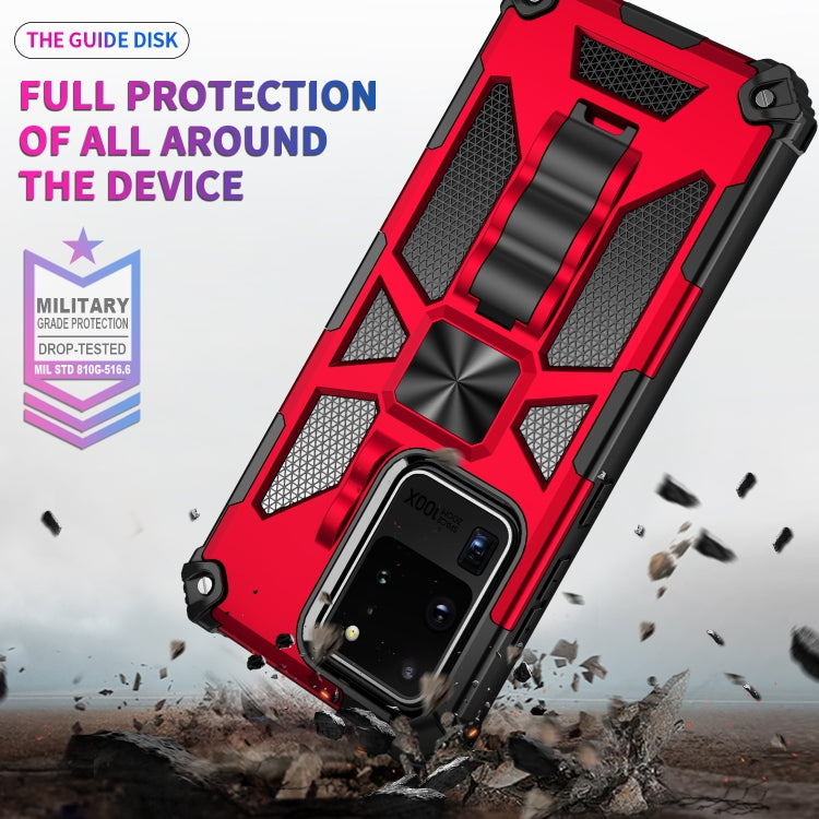 For Samsung Galaxy S20 Ultra Shockproof TPU + PC Magnetic Protective Case with Holder(Red) - Galaxy Phone Cases by PMC TechLife | Online Shopping South Africa | PMC TechLife