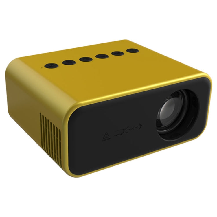 T500 1920x1080P 80 Lumens Portable Mini Home Theater LED HD Digital Projector With Remote Control & Adaptor(Yellow) - free shipping - PMC Jewellery - Order now!