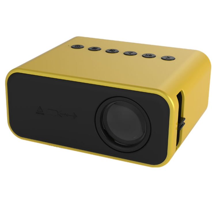 T500 1920x1080P 80 Lumens Portable Mini Home Theater LED HD Digital Projector With Remote Control & Adaptor(Yellow) - free shipping - PMC Jewellery - Order now!