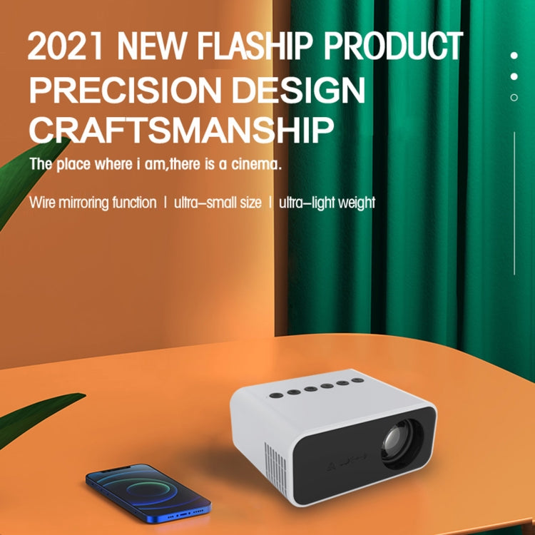 T500 1920x1080P 80 Lumens Portable Mini Home Theater LED HD Digital Projector With Remote Control & Adaptor(Yellow) - free shipping - PMC Jewellery - Order now!