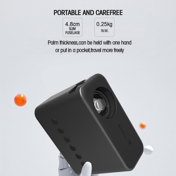 T500 1920x1080P 80 Lumens Portable Mini Home Theater LED HD Digital Projector With Remote Control & Adaptor(Yellow) - free shipping - PMC Jewellery - Order now!