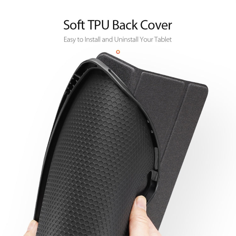 For iPad Pro 12.9 2022 / 2021 / 2020 DUX DUCIS Domo Series Horizontal Flip Magnetic TPU + PU Leather Tablet Case with Three-folding Holder & Pen Slot & Sleep / Wake-up Function(Black) - free shipping - PMC Jewellery - Order now!