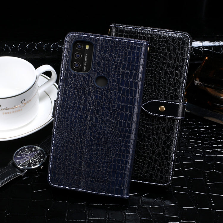 For Blackview A70 idewei Crocodile Texture Horizontal Flip Leather Case with Holder & Card Slots & Wallet(Dark Blue) - More Brand by idewei | Online Shopping South Africa | PMC TechLife | Buy Now Pay Later Mobicred