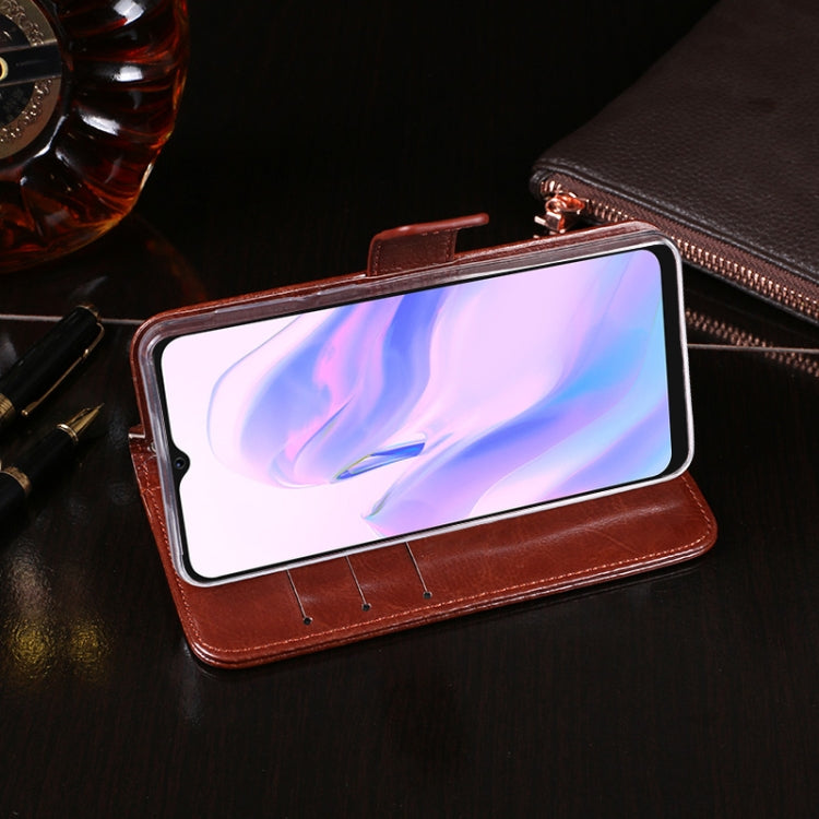 For Blackview A70 idewei Crazy Horse Texture Horizontal Flip Leather Case with Holder & Card Slots & Wallet(White) - More Brand by idewei | Online Shopping South Africa | PMC TechLife | Buy Now Pay Later Mobicred