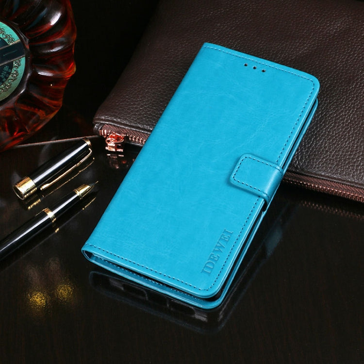 For Blackview A80 Plus idewei Crazy Horse Texture Horizontal Flip Leather Case with Holder & Card Slots & Wallet(Sky Blue) - More Brand by idewei | Online Shopping South Africa | PMC TechLife | Buy Now Pay Later Mobicred