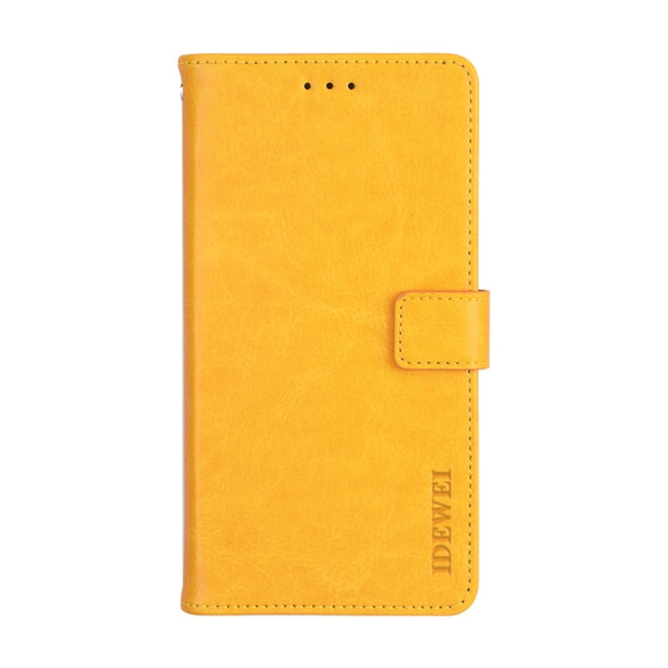 For Blackview A80 Plus idewei Crazy Horse Texture Horizontal Flip Leather Case with Holder & Card Slots & Wallet(Yellow) - More Brand by idewei | Online Shopping South Africa | PMC TechLife | Buy Now Pay Later Mobicred