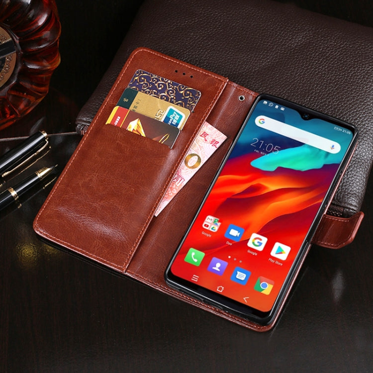 For Blackview A80 Plus idewei Crazy Horse Texture Horizontal Flip Leather Case with Holder & Card Slots & Wallet(Yellow) - More Brand by idewei | Online Shopping South Africa | PMC TechLife | Buy Now Pay Later Mobicred