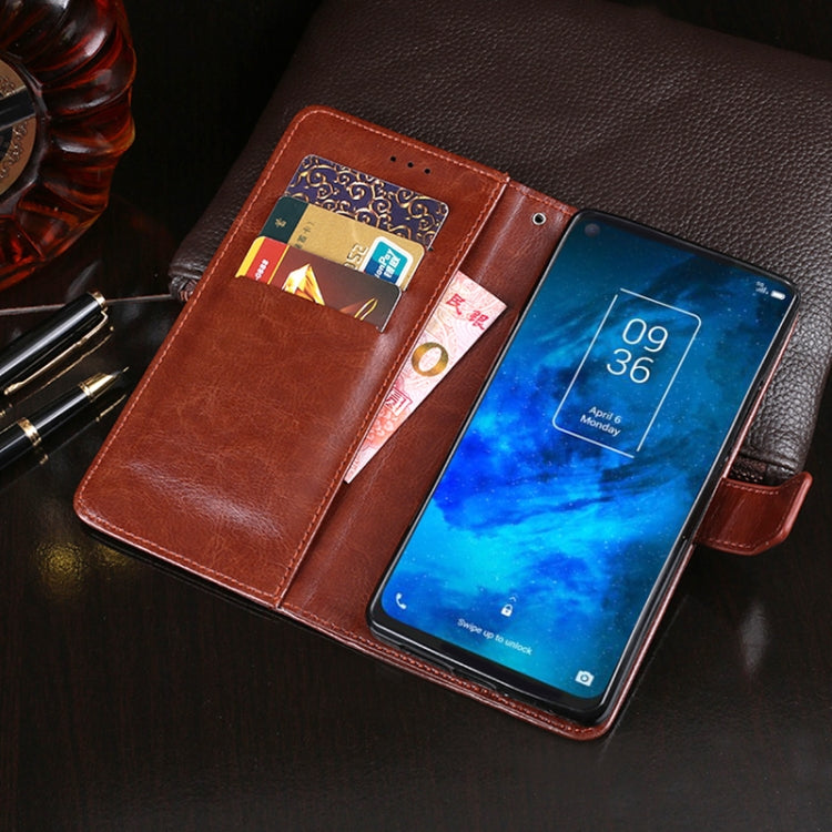 For TCL 10 5G idewei Crazy Horse Texture Horizontal Flip Leather Case with Holder & Card Slots & Wallet(Red) - free shipping - PMC Jewellery - Order now!