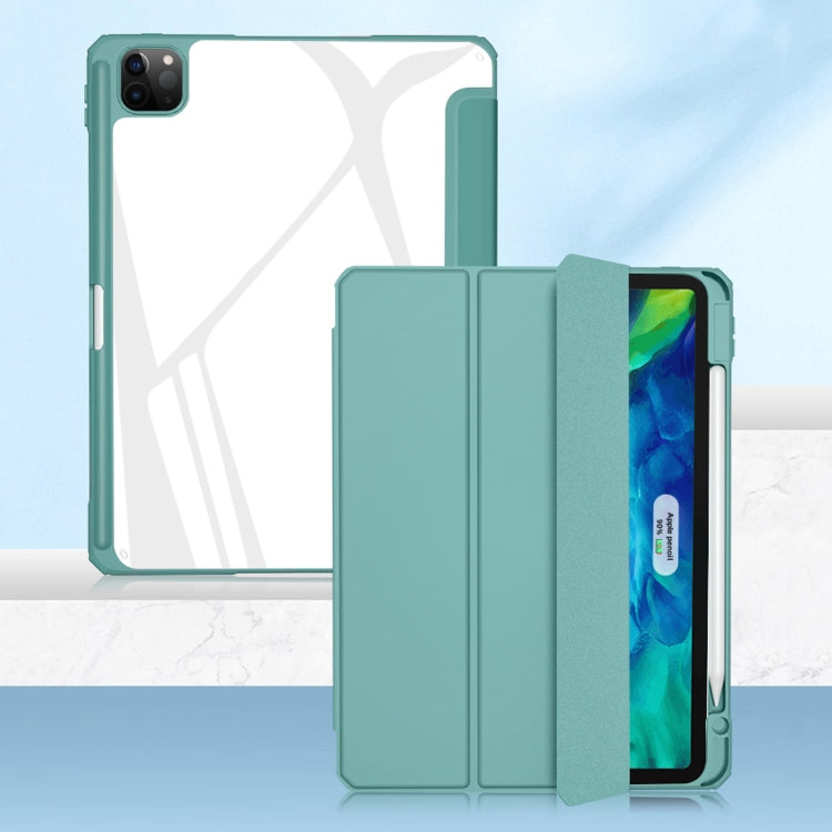 For iPad Pro 11 2022 / 2021 / 2020 Mutural Pinyue Series PC + TPU Horizontal Flip Leather Tablet Case with Holder & Pen Slot & Sleep / Wake-up Function(Dark Green) - free shipping - PMC TechLife - Order now!