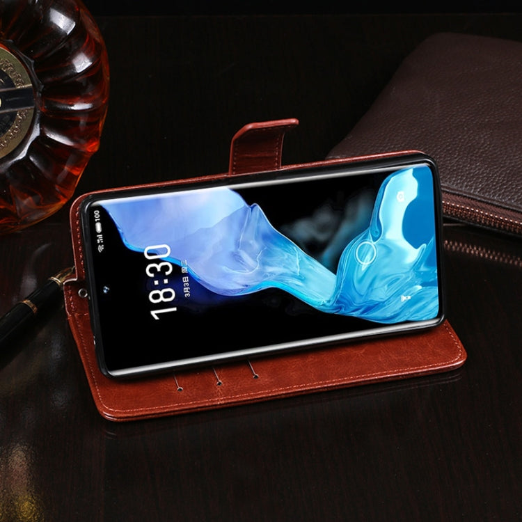 For Meizu 18 idewei Crazy Horse Texture Horizontal Flip Leather Case with Holder & Card Slots & Wallet(Black) - More Brand by idewei | Online Shopping South Africa | PMC Jewellery | Buy Now Pay Later Mobicred