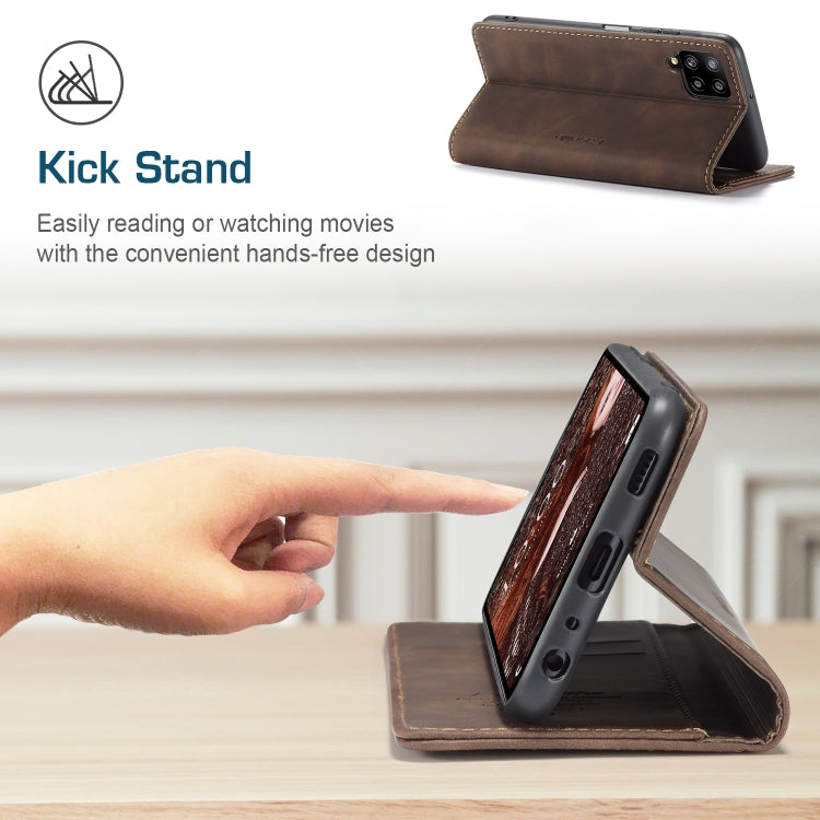 For Samsung Galaxy A12 CaseMe 013 Multifunctional Horizontal Flip Leather Case with Holder & Card Slot & Wallet(Coffee) - free shipping - PMC Jewellery - Order now!