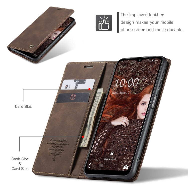 For Samsung Galaxy A12 CaseMe 013 Multifunctional Horizontal Flip Leather Case with Holder & Card Slot & Wallet(Coffee) - free shipping - PMC Jewellery - Order now!