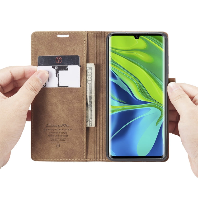For Xiaomi CC9 Pro CaseMe 013 Multifunctional Horizontal Flip Leather Case with Holder & Card Slot & Wallet(Brown) - free shipping - PMC Jewellery - Order now!