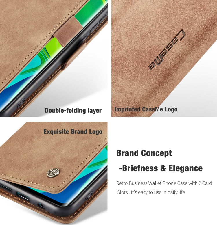 For Xiaomi CC9 Pro CaseMe 013 Multifunctional Horizontal Flip Leather Case with Holder & Card Slot & Wallet(Brown) - free shipping - PMC Jewellery - Order now!
