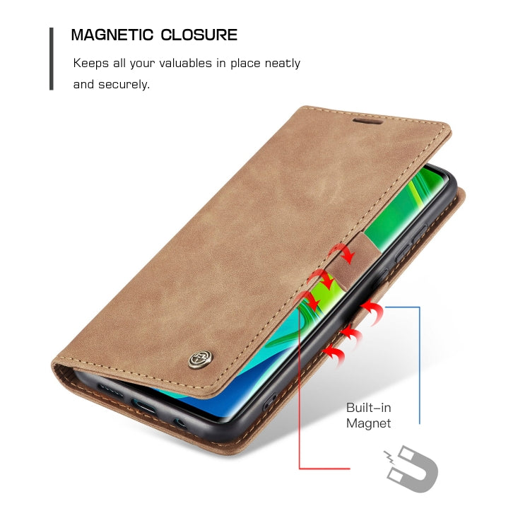 For Xiaomi CC9 Pro CaseMe 013 Multifunctional Horizontal Flip Leather Case with Holder & Card Slot & Wallet(Brown) - free shipping - PMC Jewellery - Order now!