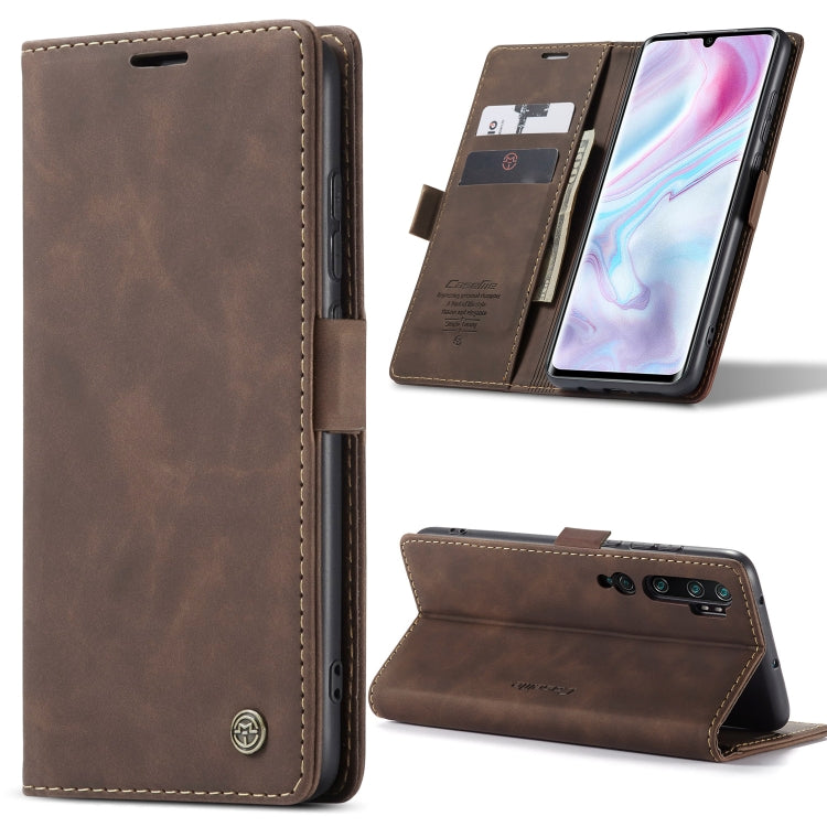 For Xiaomi CC9 Pro CaseMe 013 Multifunctional Horizontal Flip Leather Case with Holder & Card Slot & Wallet(Coffee) - free shipping - PMC Jewellery - Order now!