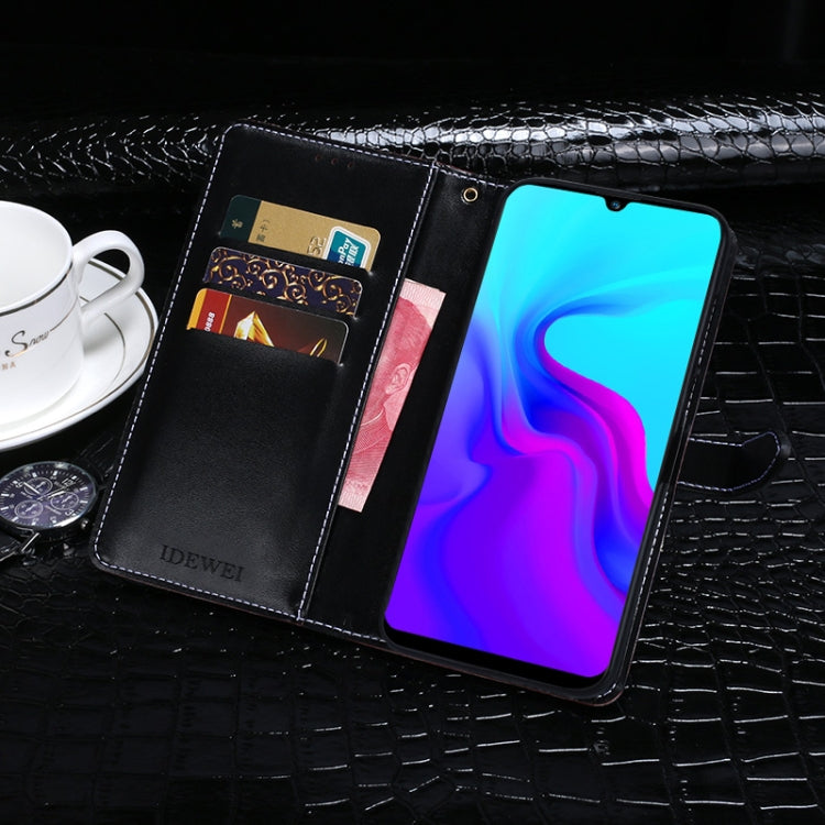 For Blackview A80S idewei Crocodile Texture Horizontal Flip Leather Case with Holder & Card Slots & Wallet(Black) - More Brand by idewei | Online Shopping South Africa | PMC TechLife | Buy Now Pay Later Mobicred