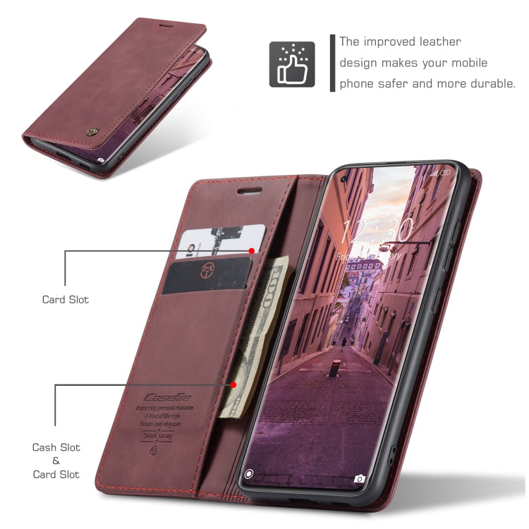 For Xiaomi Mi 11 CaseMe 013 Multifunctional Horizontal Flip Leather Case with Holder & Card Slot & Wallet(Wine Red) - free shipping - PMC Jewellery - Order now!