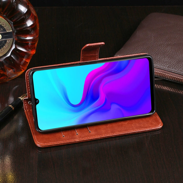 For Blackview A80S idewei Crazy Horse Texture Horizontal Flip Leather Case with Holder & Card Slots & Wallet(Yellow) - More Brand by idewei | Online Shopping South Africa | PMC TechLife | Buy Now Pay Later Mobicred