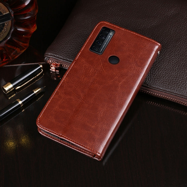 For TCL 20 SE idewei Crazy Horse Texture Horizontal Flip Leather Case with Holder & Card Slots & Wallet(Rose Red) - free shipping - PMC Jewellery - Order now!