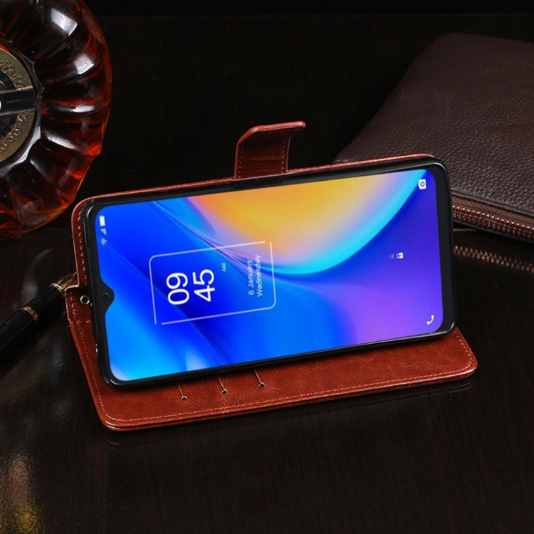 For TCL 20 SE idewei Crazy Horse Texture Horizontal Flip Leather Case with Holder & Card Slots & Wallet(Sky Blue) - TCL by idewei | Online Shopping South Africa | PMC Jewellery | Buy Now Pay Later Mobicred