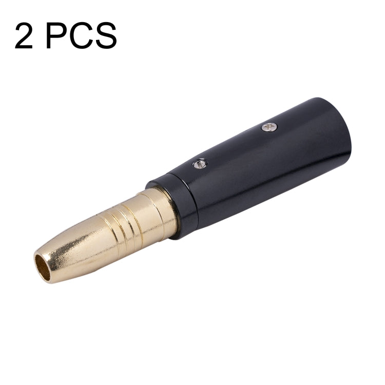 2 PCS LZ1164G Gilded 6.35mm Female to XRL Male Audio Adapter Microphone Stereo Speaker Connector - Microphone Audio Cable & Connector by PMC TechLife | Online Shopping South Africa | PMC TechLife | Buy Now Pay Later Mobicred