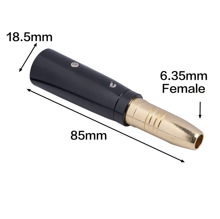 2 PCS LZ1164G Gilded 6.35mm Female to XRL Male Audio Adapter Microphone Stereo Speaker Connector - Microphone Audio Cable & Connector by PMC TechLife | Online Shopping South Africa | PMC TechLife | Buy Now Pay Later Mobicred