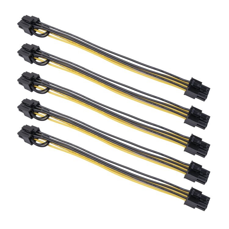 5 PCS 3682 6 Pin Female to 8 Pin Female Graphics Card Power Supply Adapter Cable, Length: 20cm - Power Supply by PMC TechLife | Online Shopping South Africa | PMC TechLife | Buy Now Pay Later Mobicred
