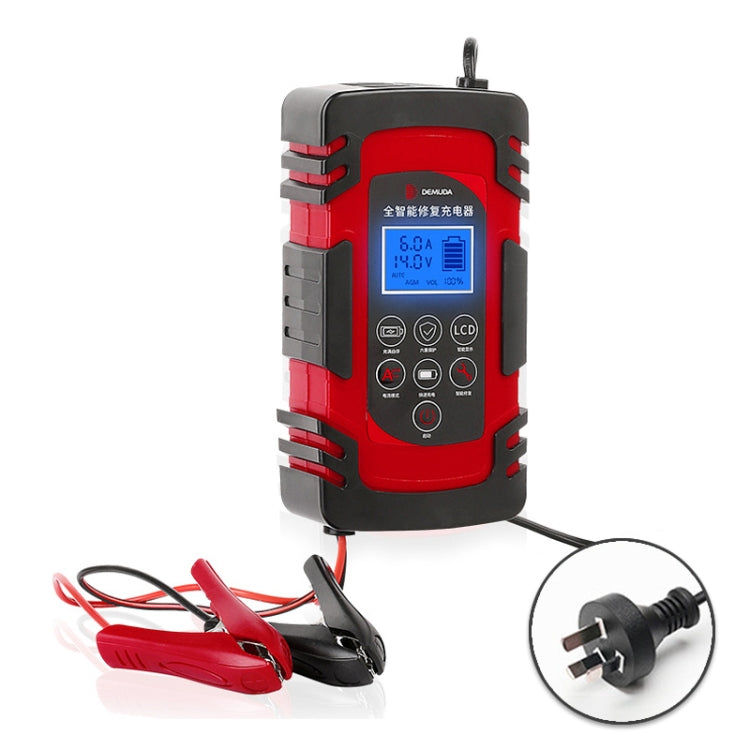 DEMUDA DC-80 Car Battery Charger 12V/24V Intelligent Pulse Repair Type Lead-acid Battery, Plug Type:AU Plug(Red) - Battery Charger by PMC TechLife | Online Shopping South Africa | PMC TechLife | Buy Now Pay Later Mobicred