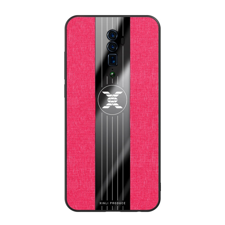 For OPPO Reno 10x Zoom XINLI Stitching Cloth Textue Shockproof TPU Protective Case(Red) - OPPO Cases by XINLI | Online Shopping South Africa | PMC TechLife | Buy Now Pay Later Mobicred