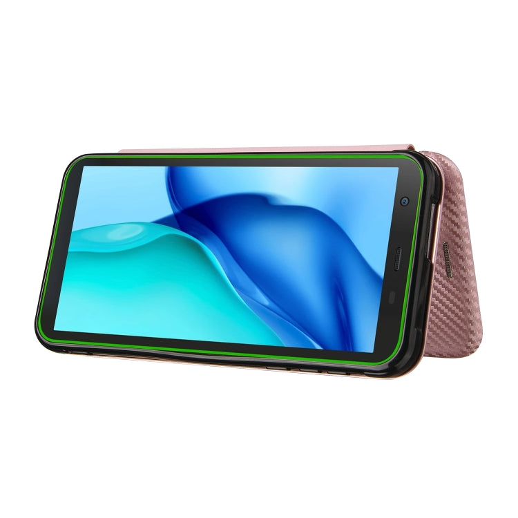 For Blackview BV6300 Pro Carbon Fiber Texture Horizontal Flip TPU + PC + PU Leather Case with Card Slot(Pink) - More Brand by PMC TechLife | Online Shopping South Africa | PMC TechLife | Buy Now Pay Later Mobicred