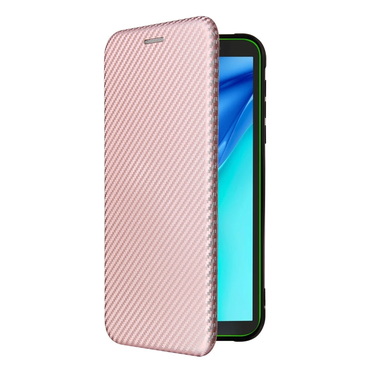 For Blackview BV6300 Pro Carbon Fiber Texture Horizontal Flip TPU + PC + PU Leather Case with Card Slot(Pink) - More Brand by PMC TechLife | Online Shopping South Africa | PMC TechLife | Buy Now Pay Later Mobicred