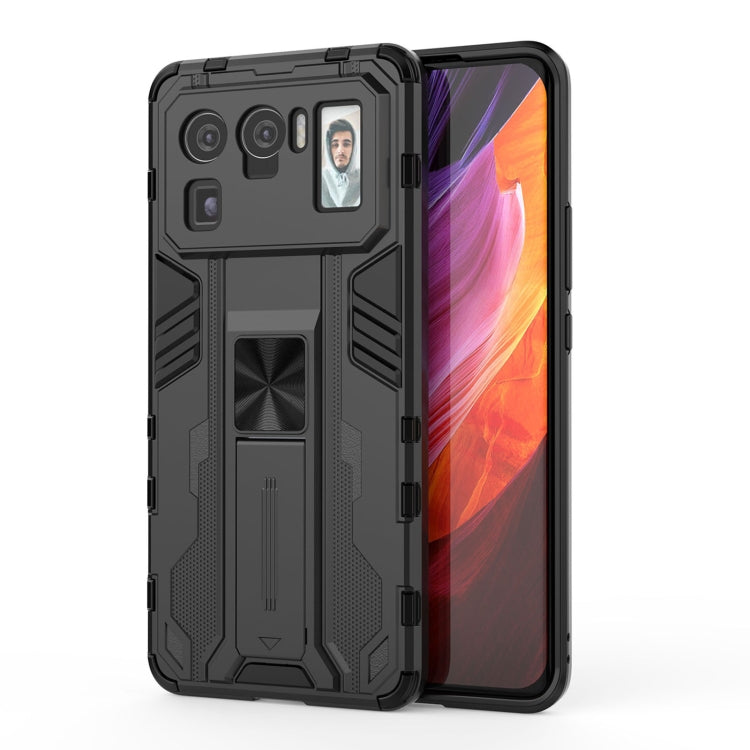 For Xiaomi Mi 11 Ultra Supersonic PC + TPU Shock-proof Protective Case with Holder(Black) - Xiaomi Cases by PMC TechLife | Online Shopping South Africa | PMC TechLife
